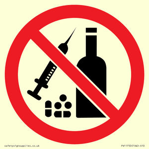 P908 Prohibition: No alcohol or drugs